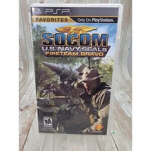Socom US Navy Seals Fireteam Bravo - Sony PSP - Tested, CIB w/ Manual